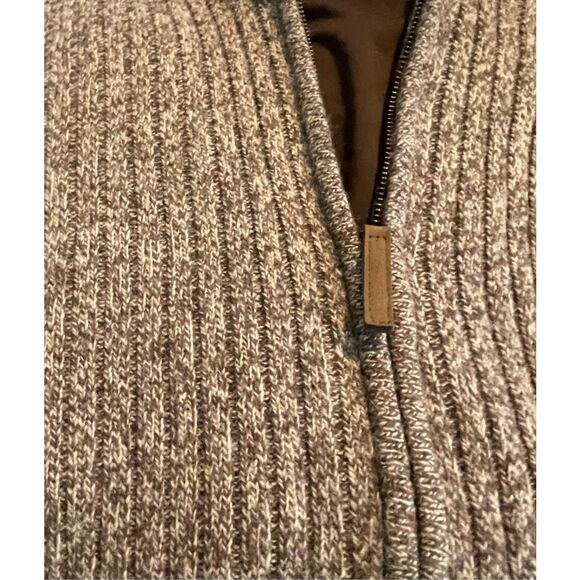 Duluth Trading Co. Shetland Wool Windproof Full-Zip Sweater Vest Heather Brown K - Picture 4 of 9